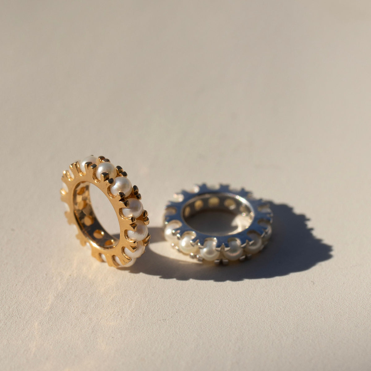 Love Eternity Ring Charm - Pearl