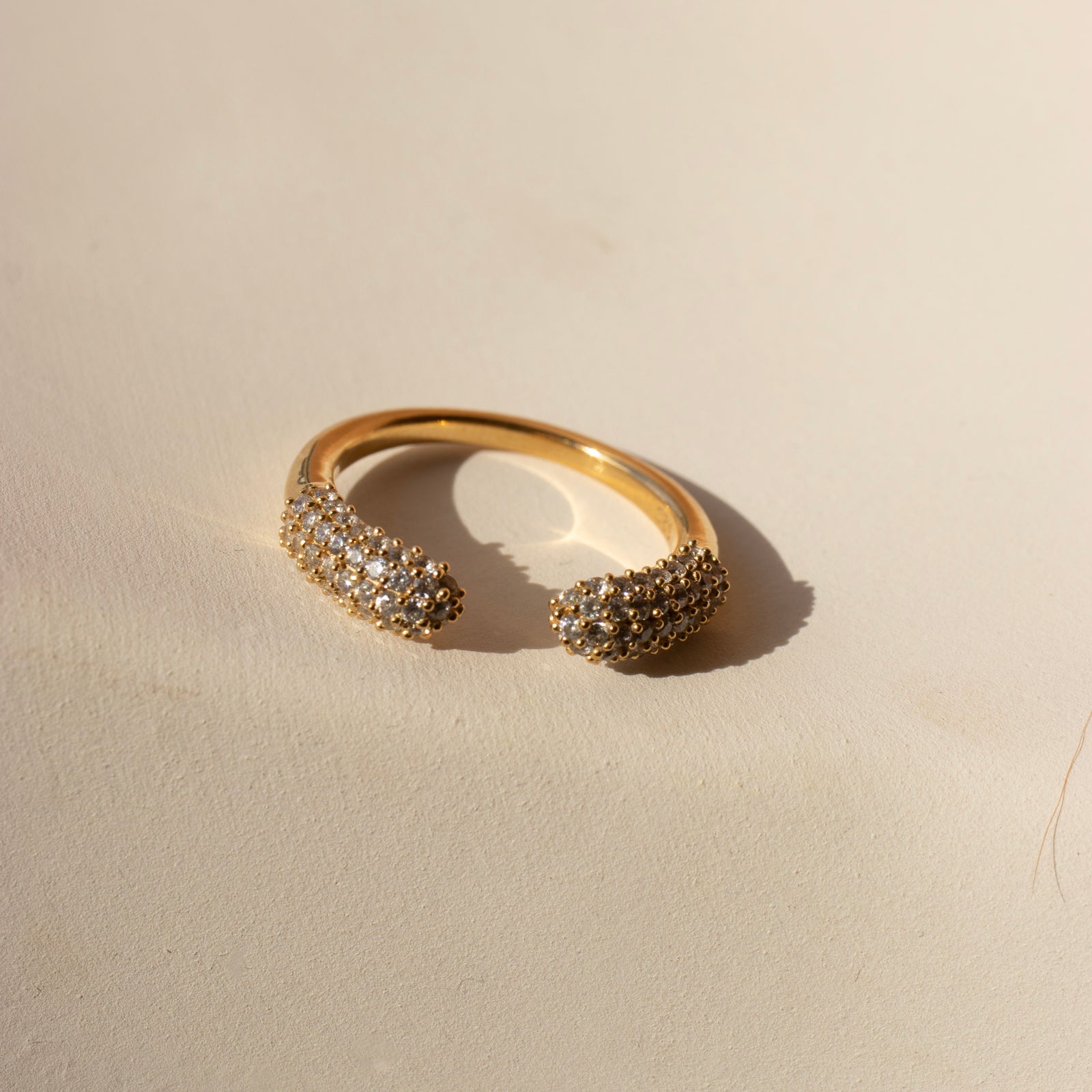 Love Pave Open Ring - Cubic Zirconia