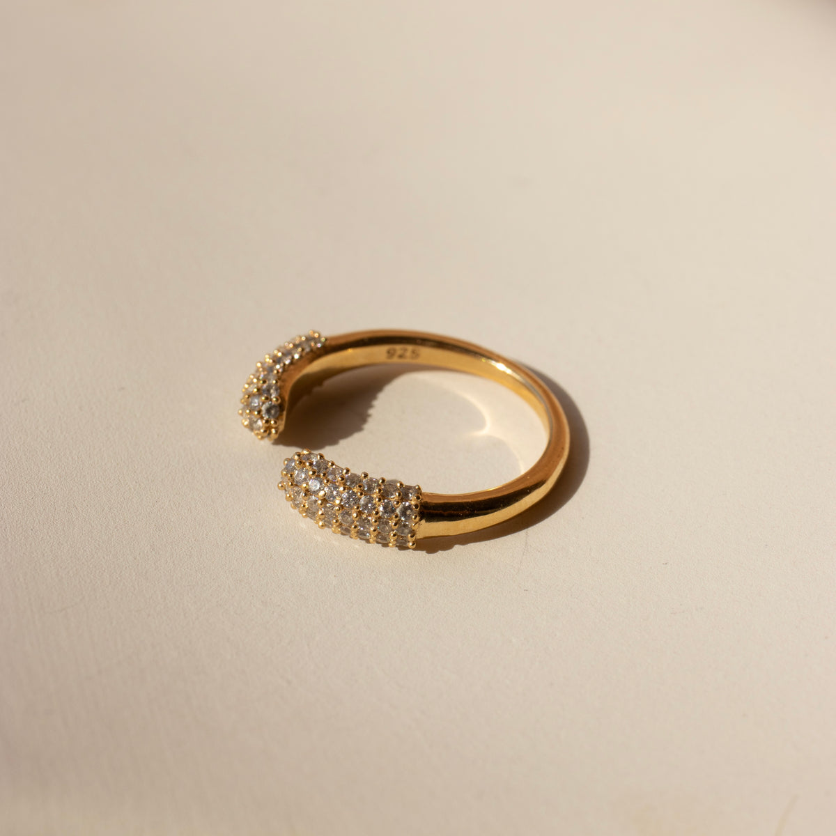 Love Pave Open Ring - Cubic Zirconia