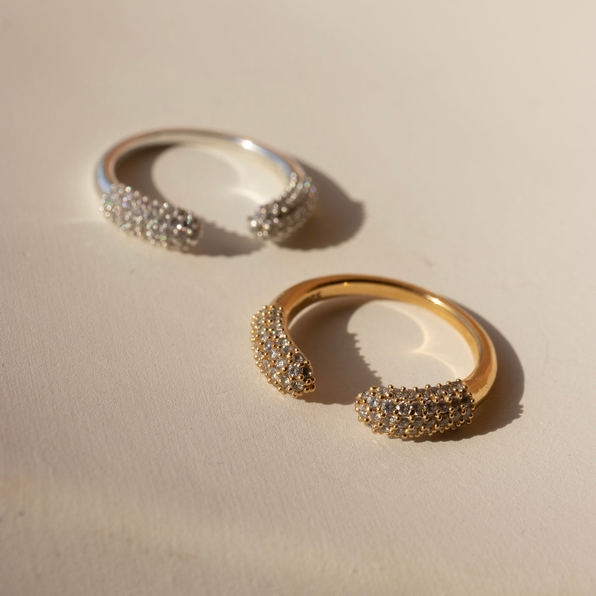 Love Pave Open Ring - Cubic Zirconia