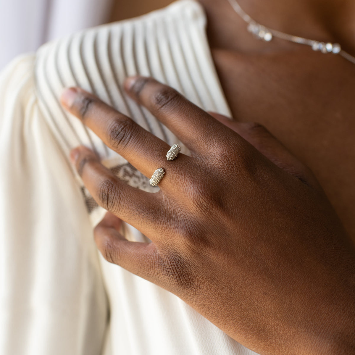 Love Pave Open Ring - Cubic Zirconia