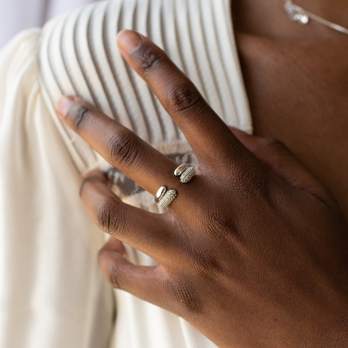 Love Pave Open Ring - Cubic Zirconia