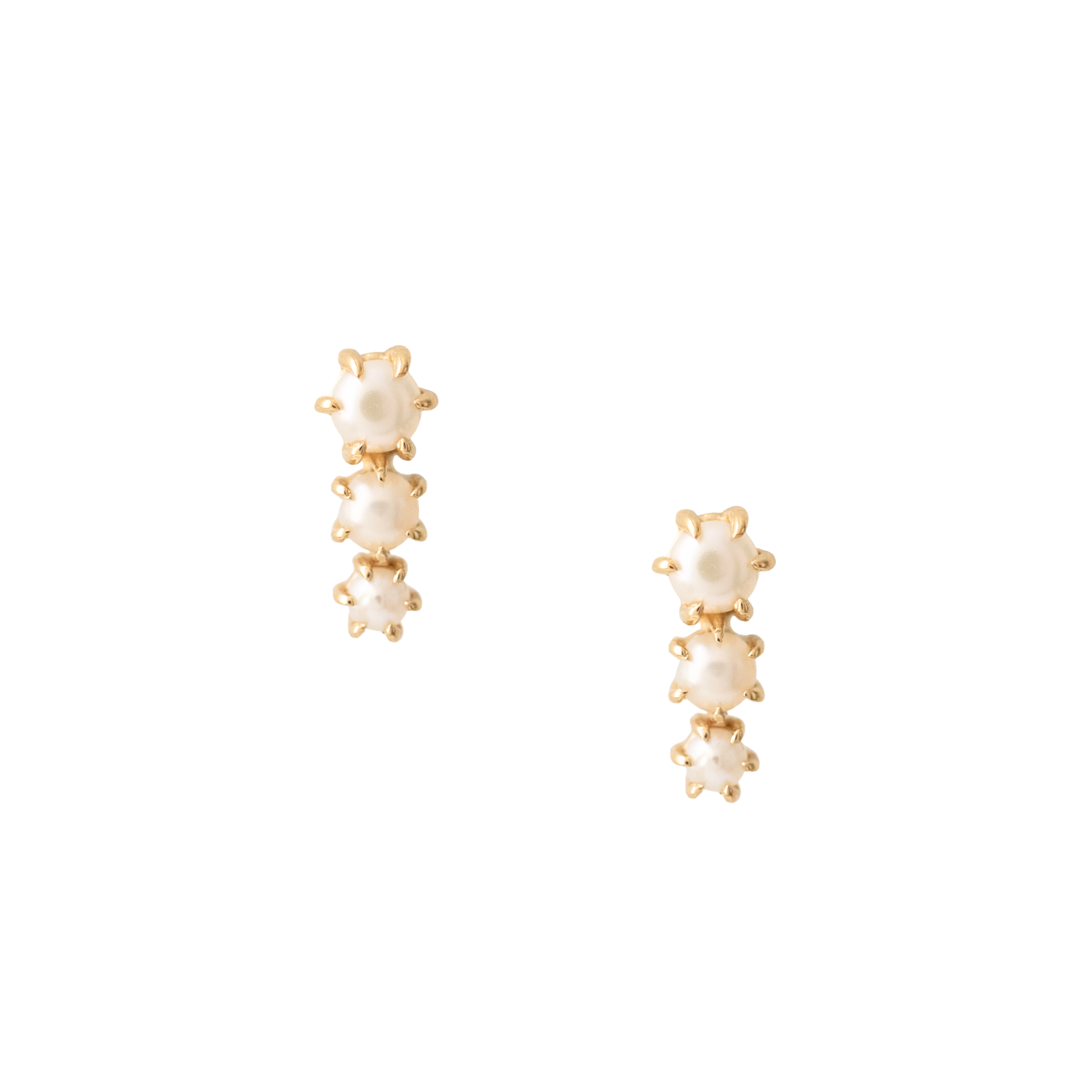 Love Trio Bar Studs - Pearl