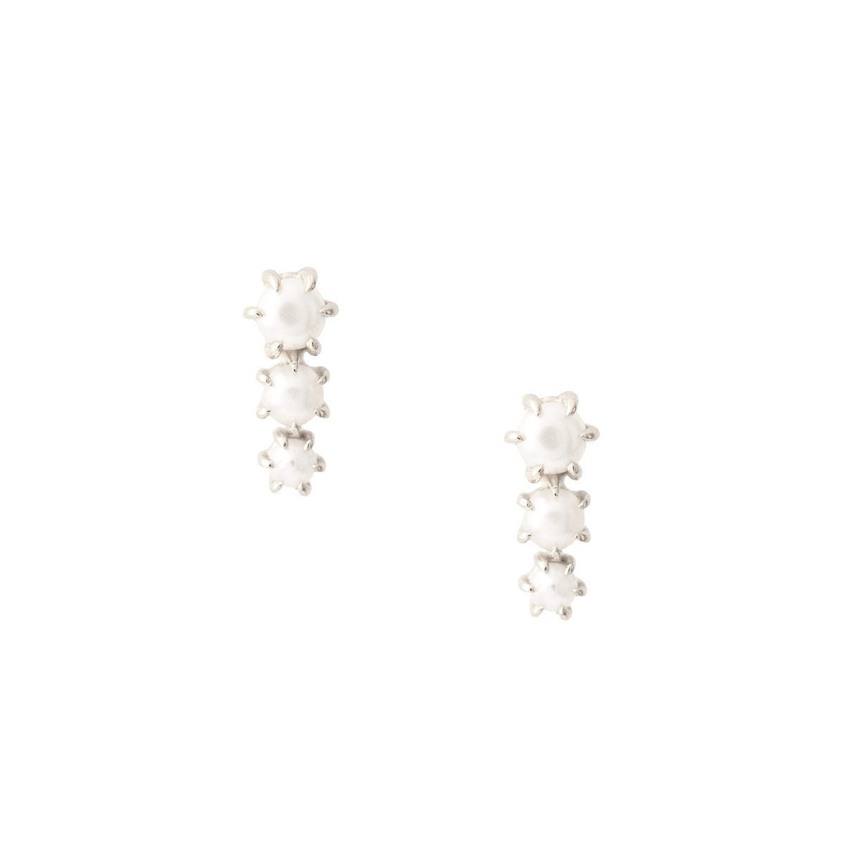 Love Trio Bar Studs - Pearl