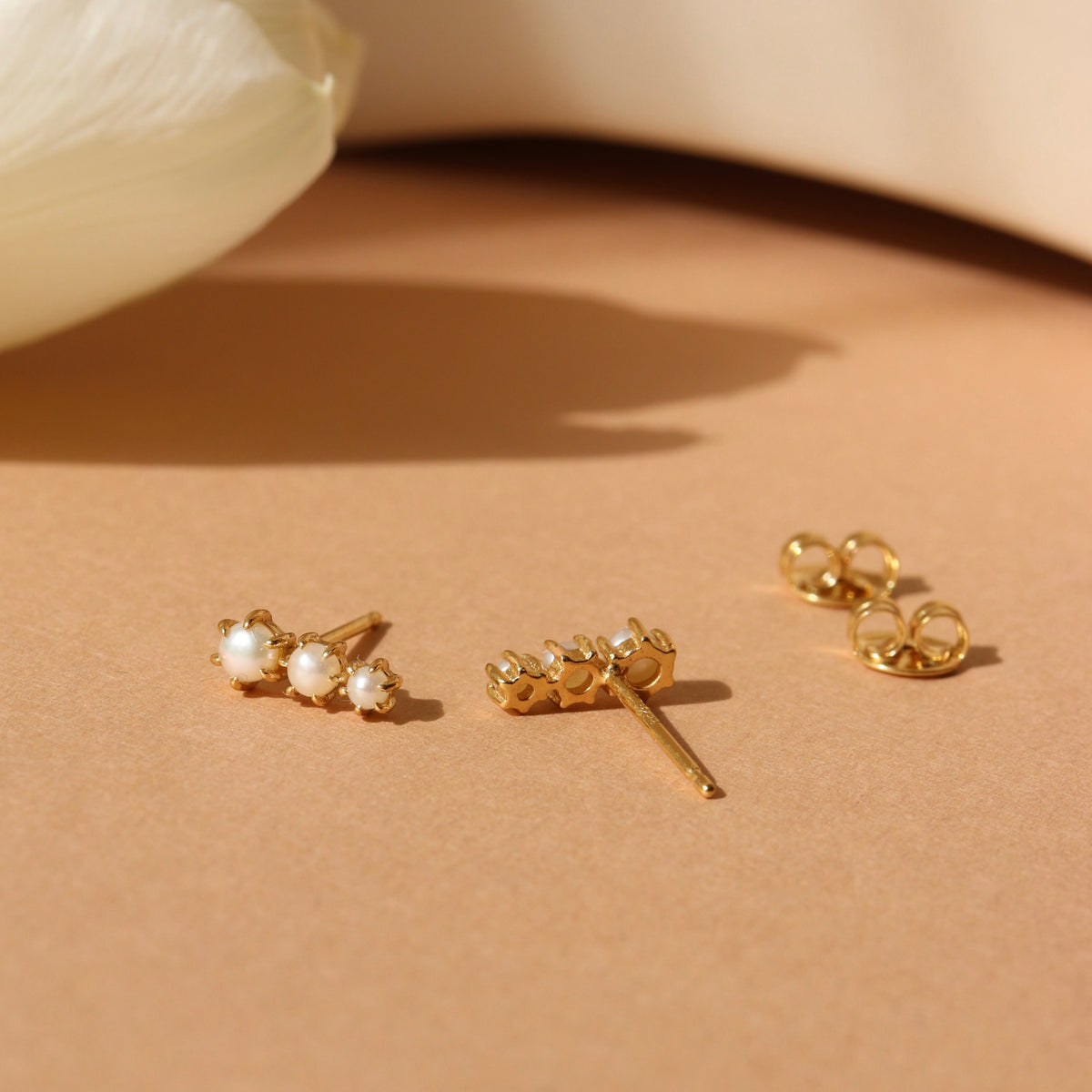 Love Trio Bar Studs - Pearl