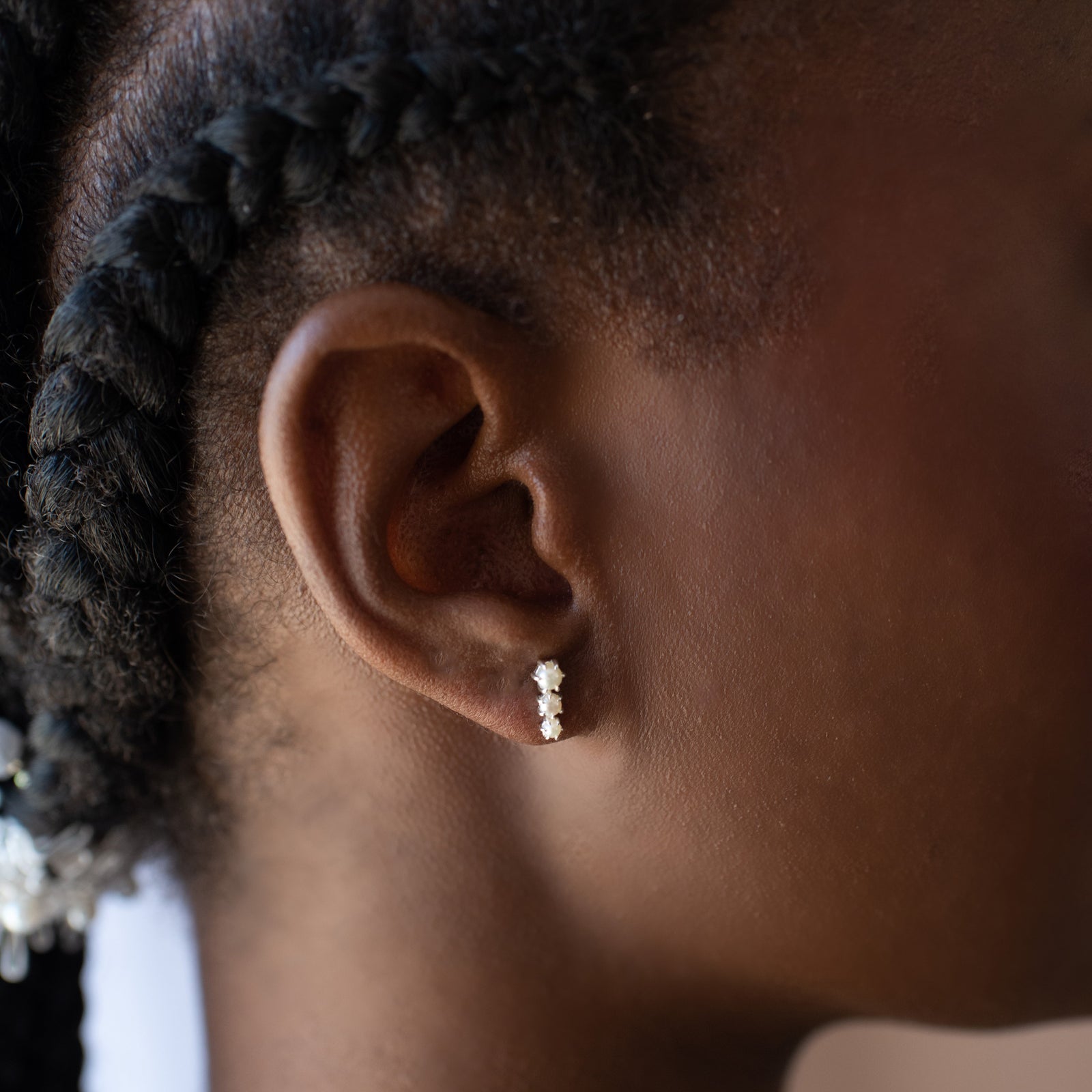 Love Trio Bar Studs - Pearl