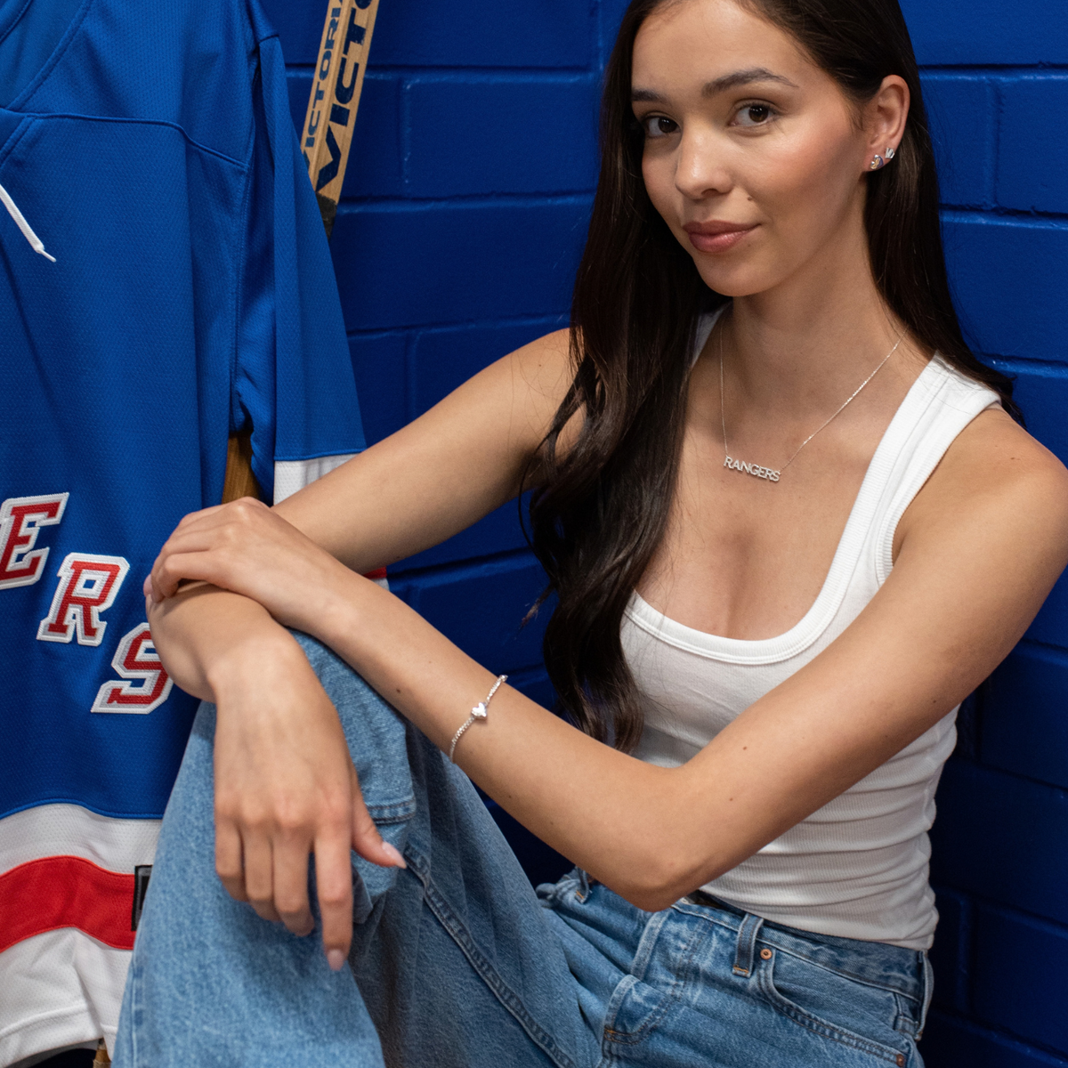 New York Rangers Pave Necklace