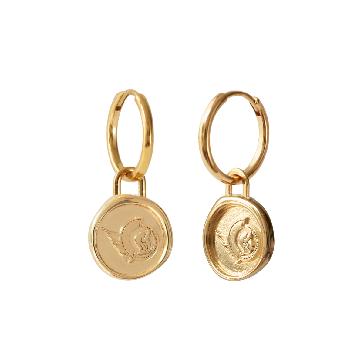 Ottawa Senators Wax Seal Charm Hoop Earrings