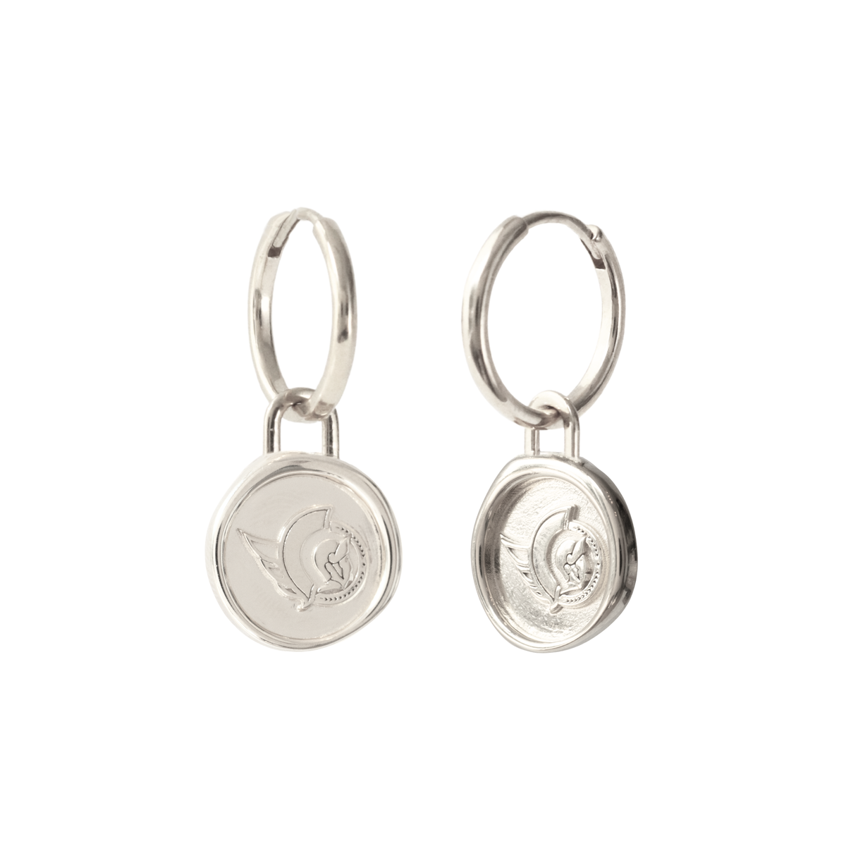 Ottawa Senators Wax Seal Charm Hoop Earrings
