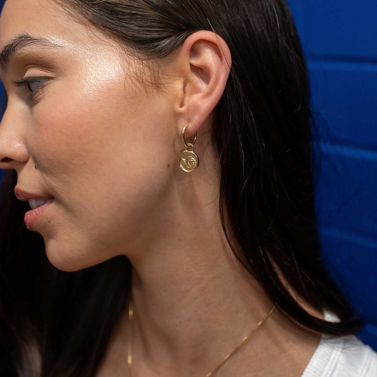 Ottawa Senators Wax Seal Charm Hoop Earrings