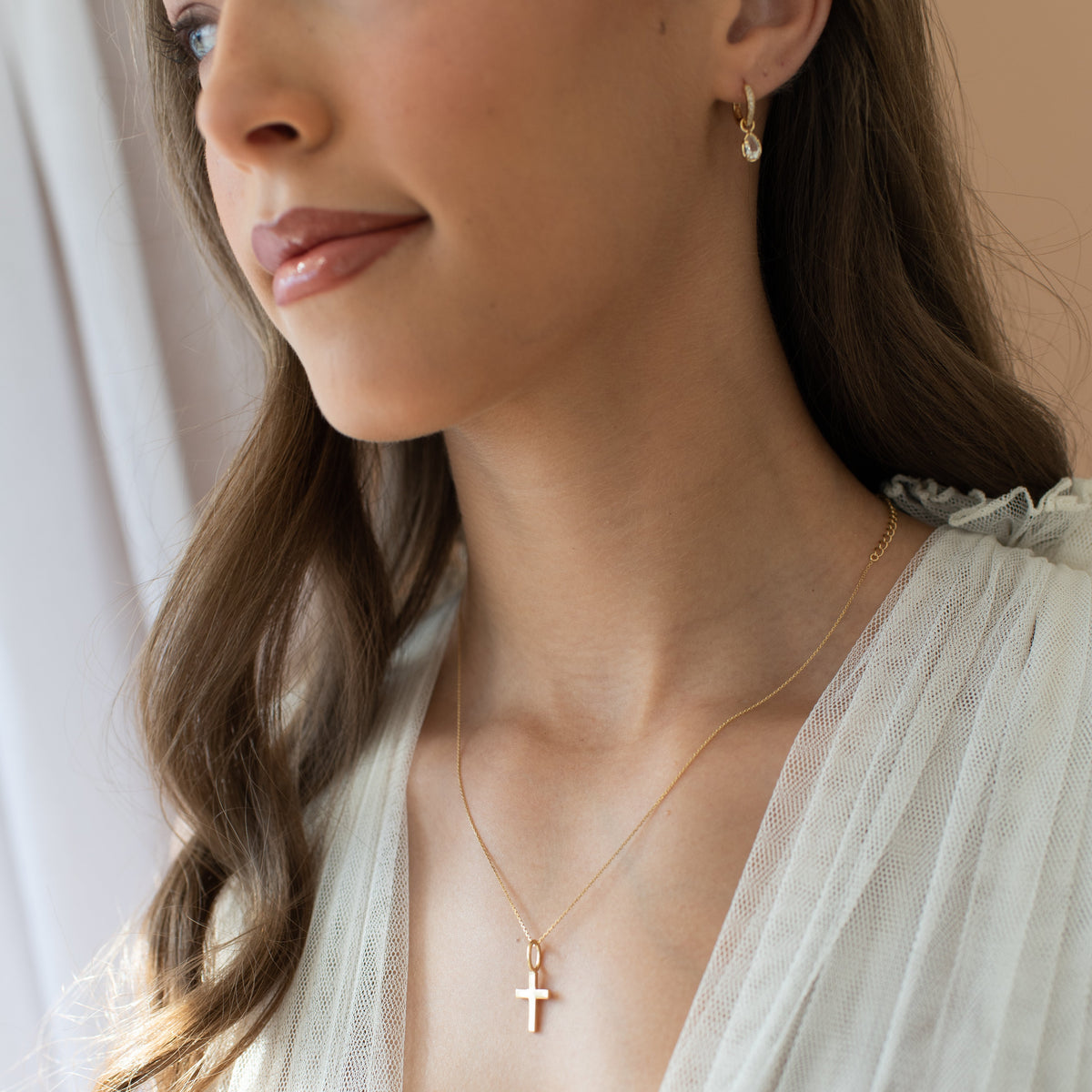 Poise Cross Necklace
