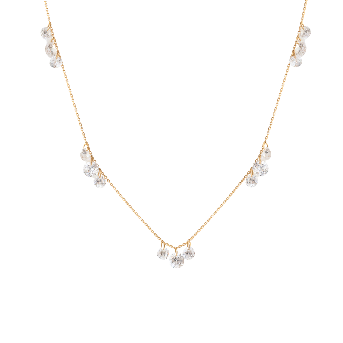 Radiant Cluster Necklace - Cubic Zirconia