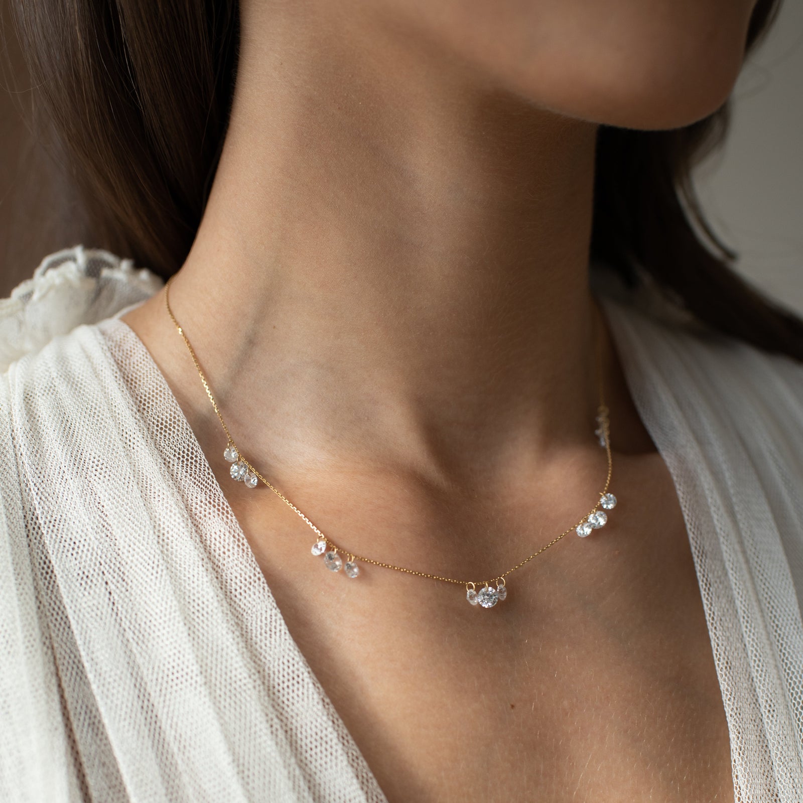 Radiant Cluster Necklace - Cubic Zirconia