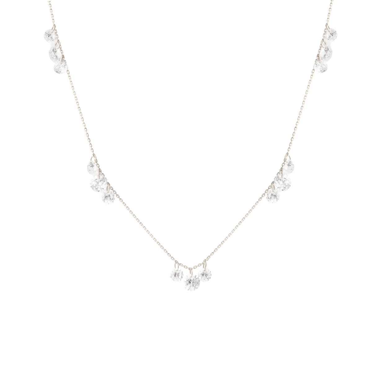 Radiant Cluster Necklace - Cubic Zirconia 2