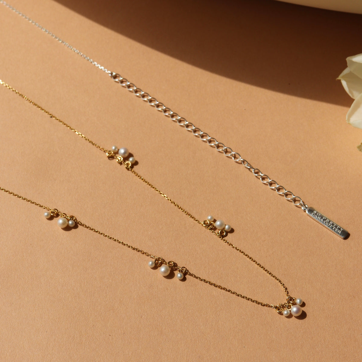 Radiant Cluster Necklace - Pearl