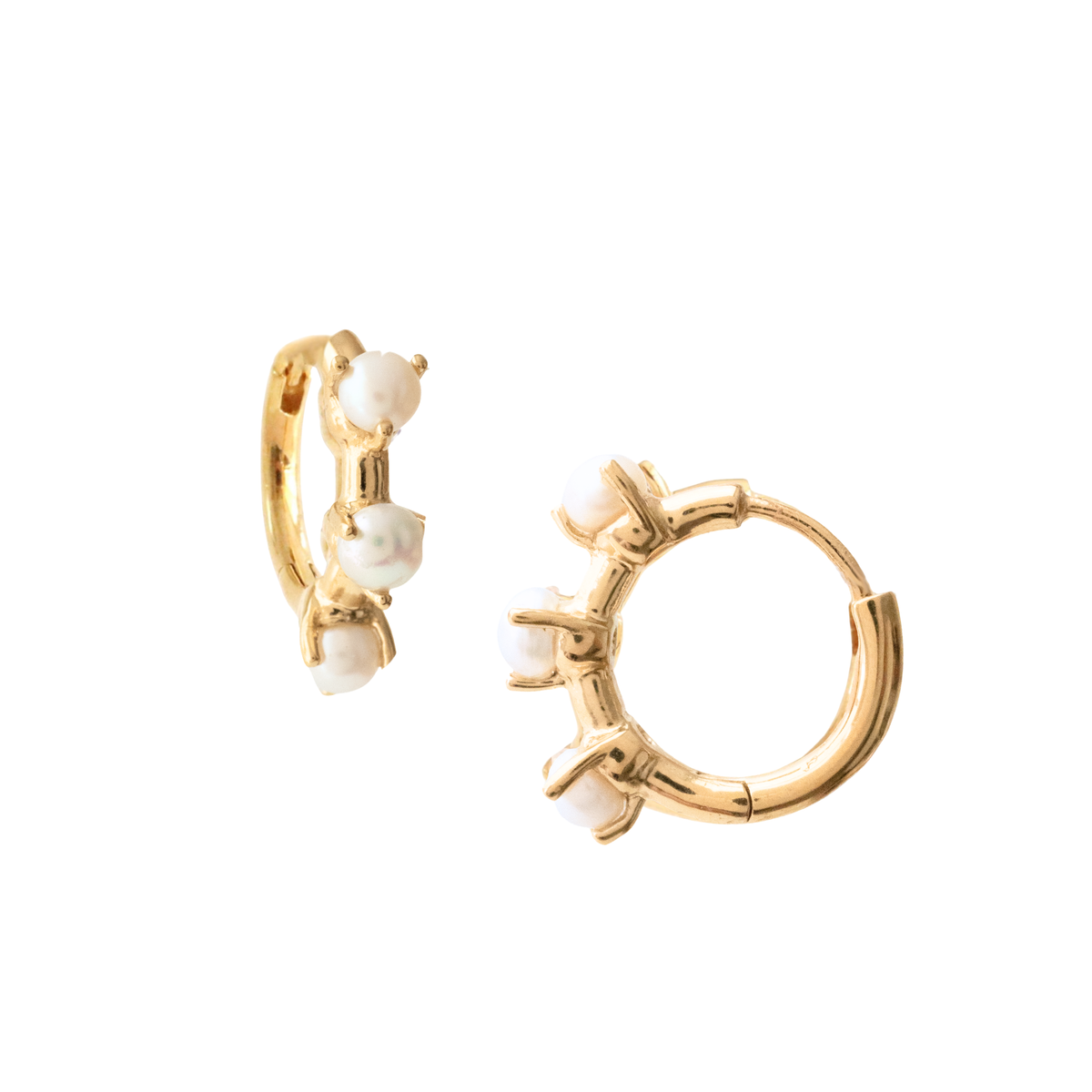 Scattered Love Huggie Hoops - Pearl