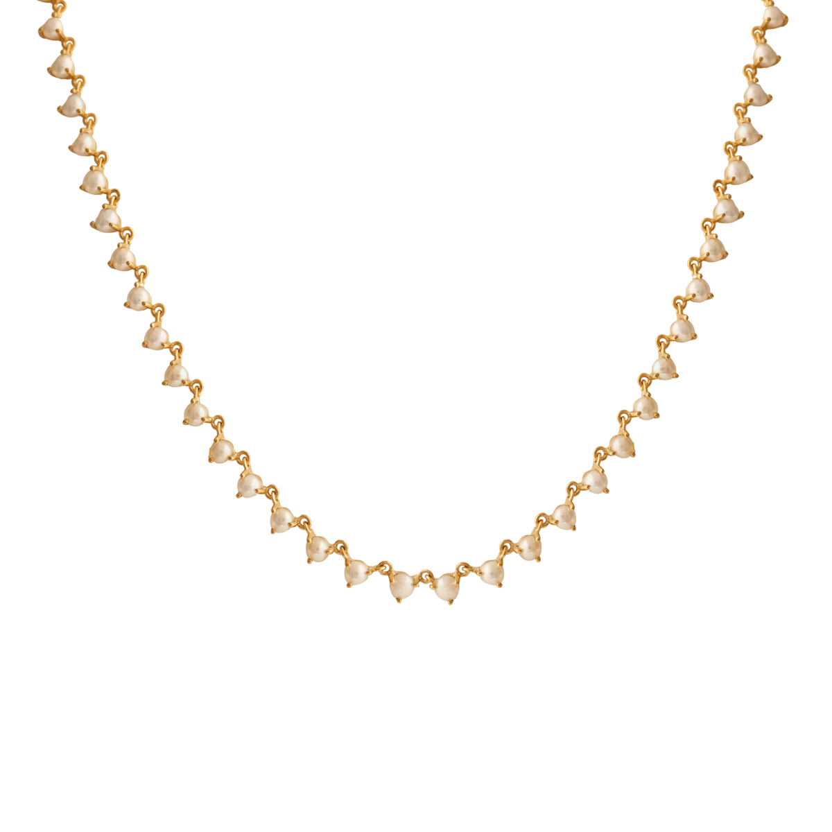 Scattered Love Tennis Necklace - Pearl