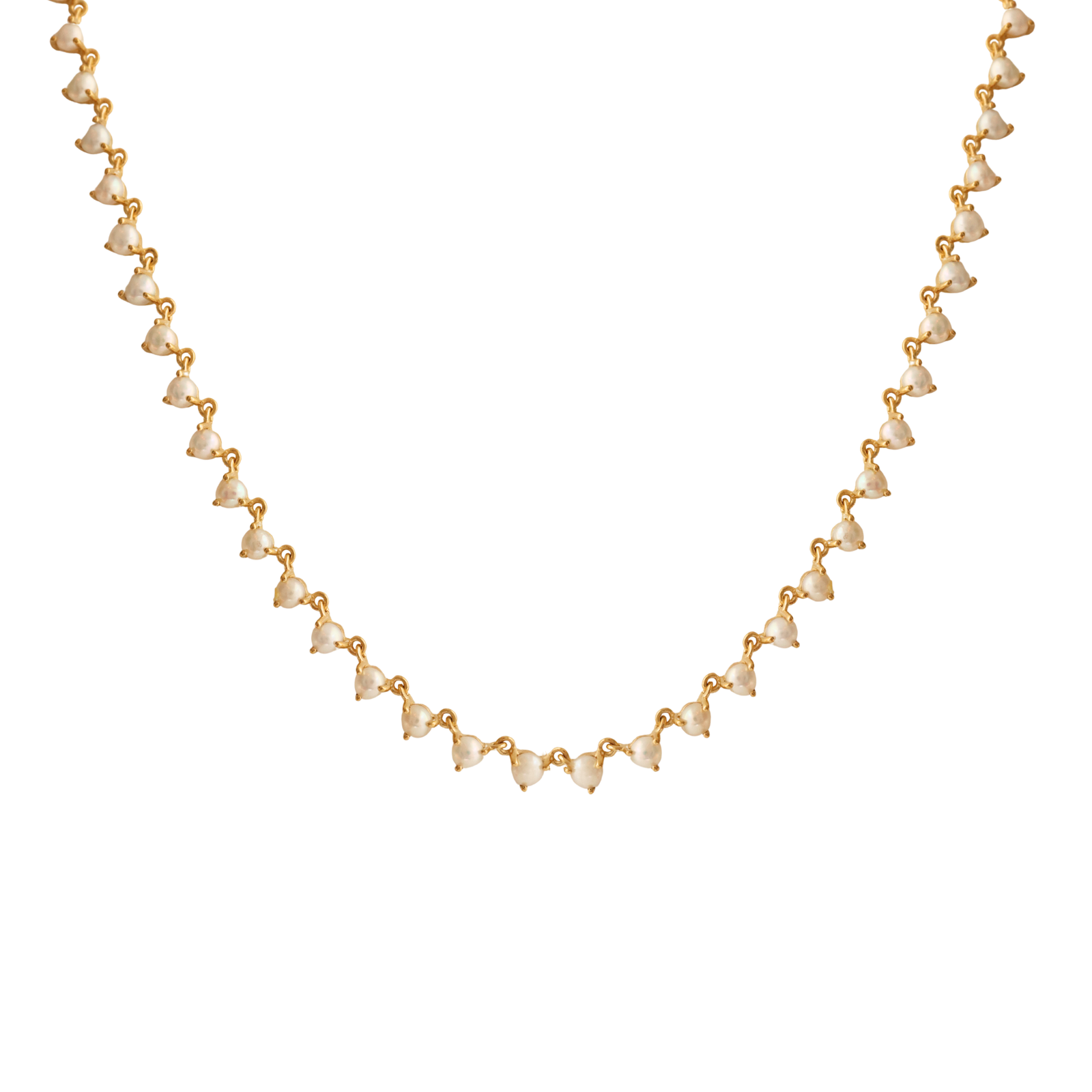 Scattered Love Tennis Necklace - Pearl