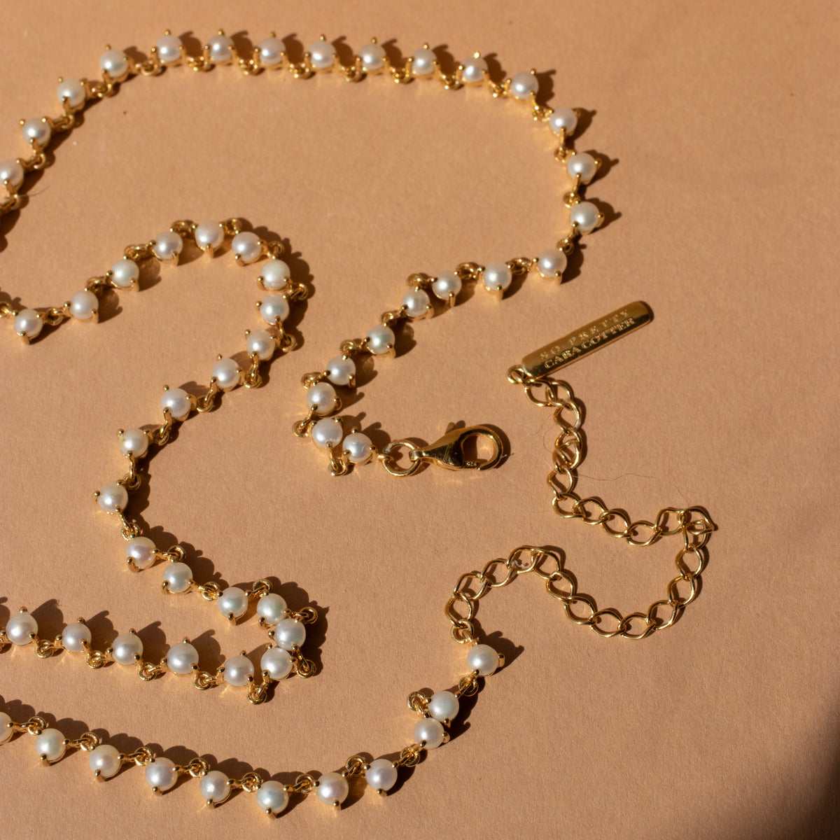 Scattered Love Tennis Necklace - Pearl