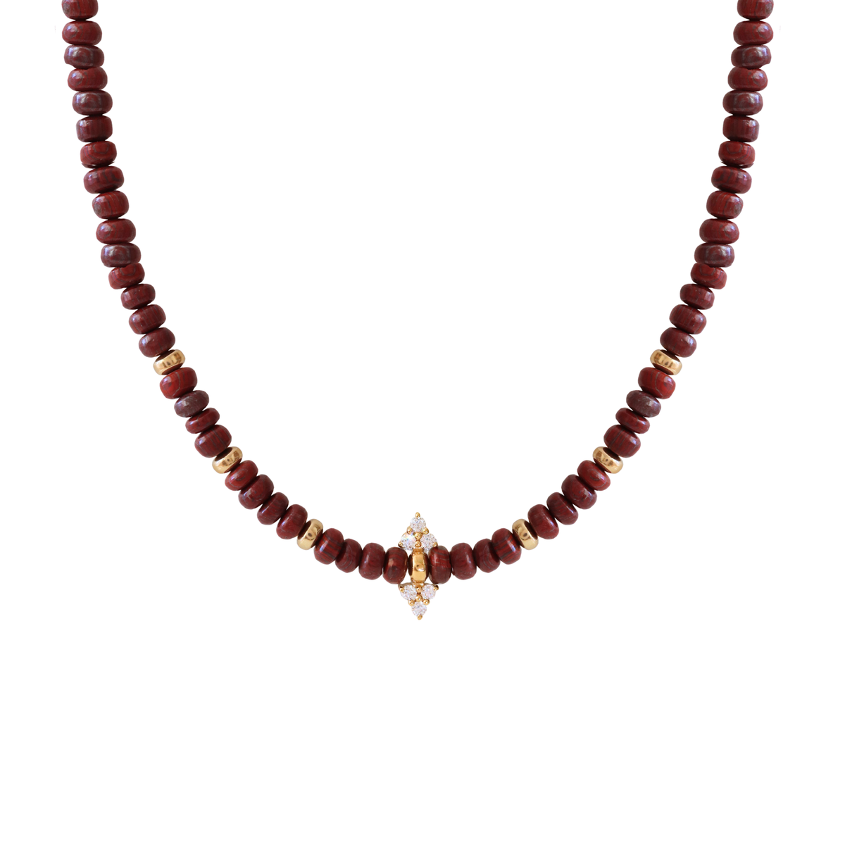 Preorder Joy Beaded Crystal Necklace - Sedona Red Jasper