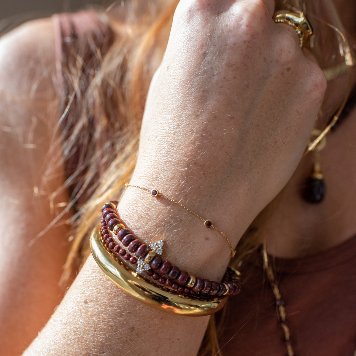 Tiny Love Bracelet - Sedona Red Jasper