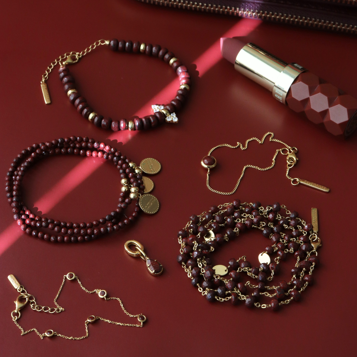 Tiny Love Bracelet - Sedona Red Jasper