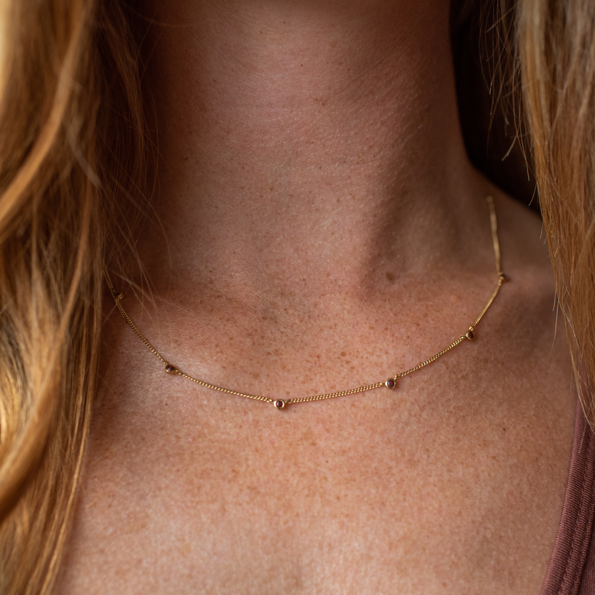 Tiny Love Necklace - Sedona Red Jasper