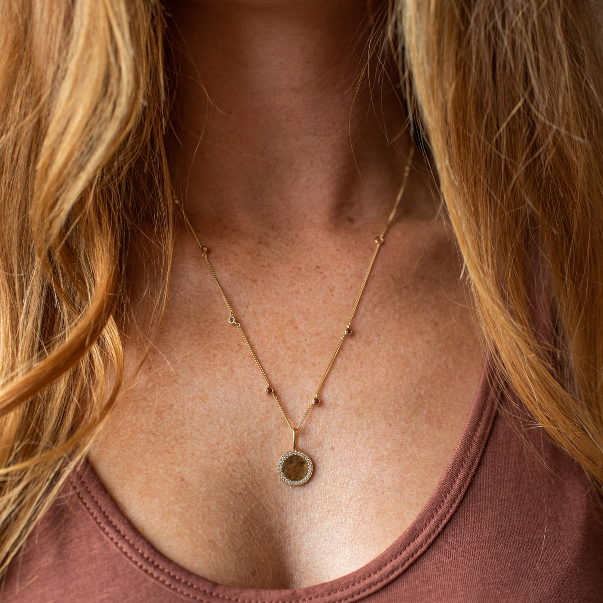 Tiny Love Necklace - Sedona Red Jasper