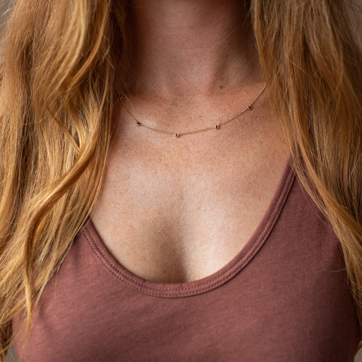 Tiny Love Necklace - Sedona Red Jasper