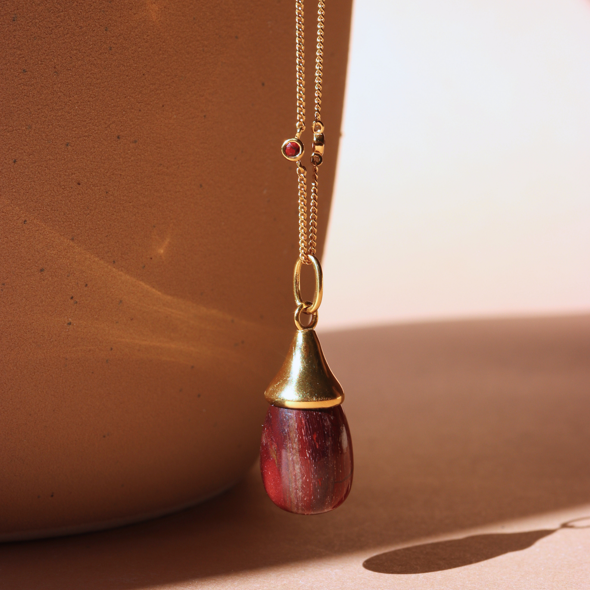 Tiny Love Necklace - Sedona Red Jasper