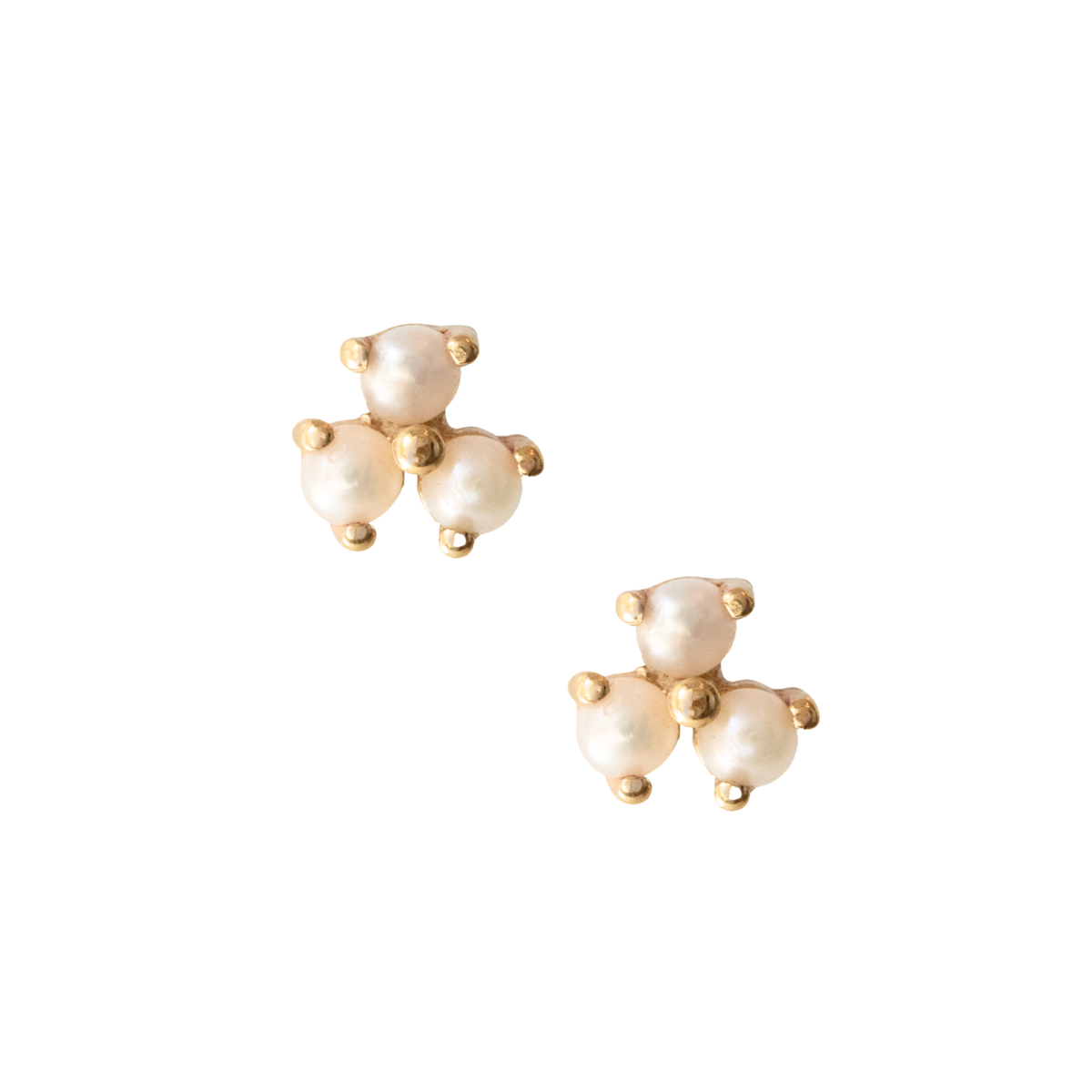 Tiny Love Trio Studs - Pearl