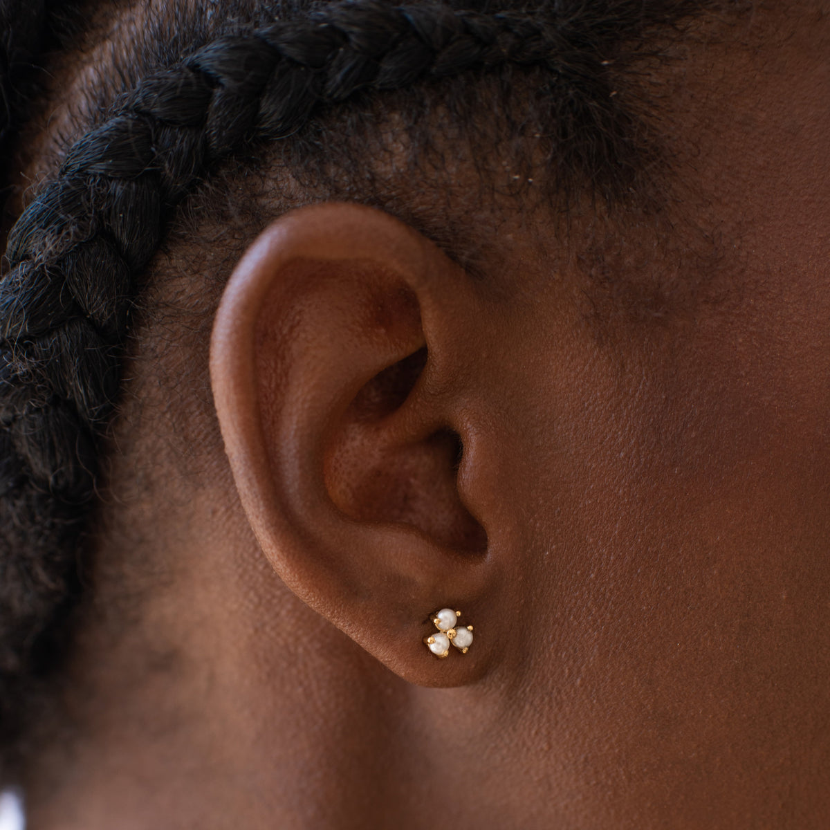 Tiny Love Trio Studs - Pearl