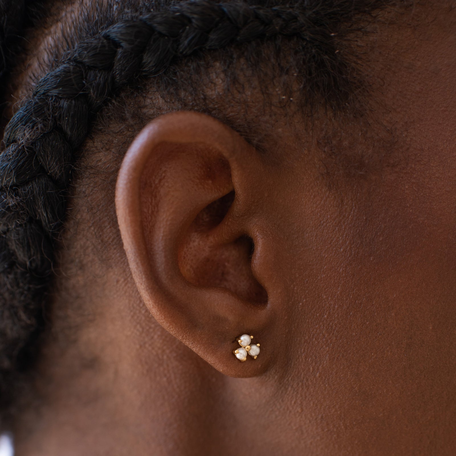 Tiny Love Trio Studs - Pearl