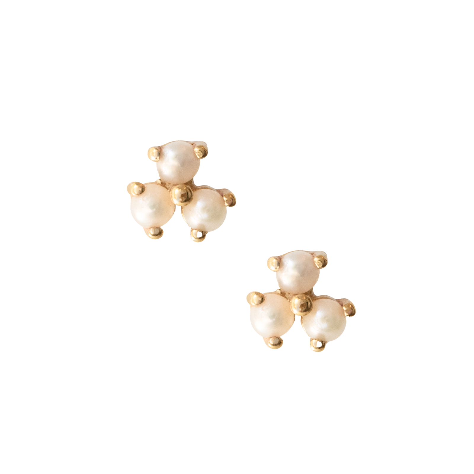 Tiny Love Trio Studs - Pearl