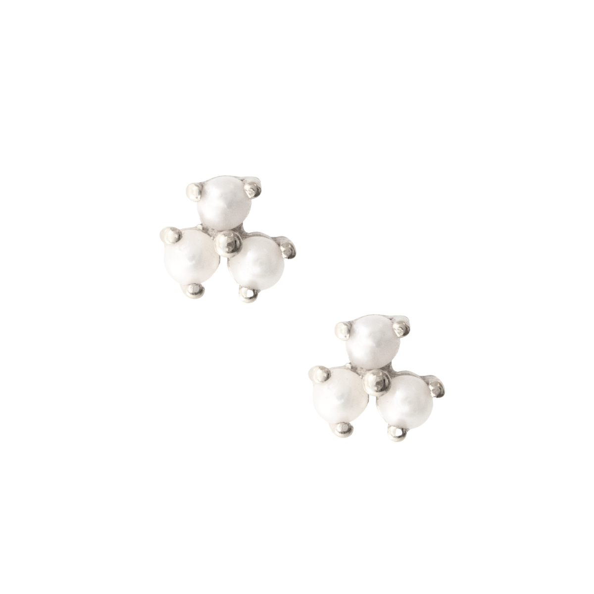 Tiny Love Trio Studs - Pearl