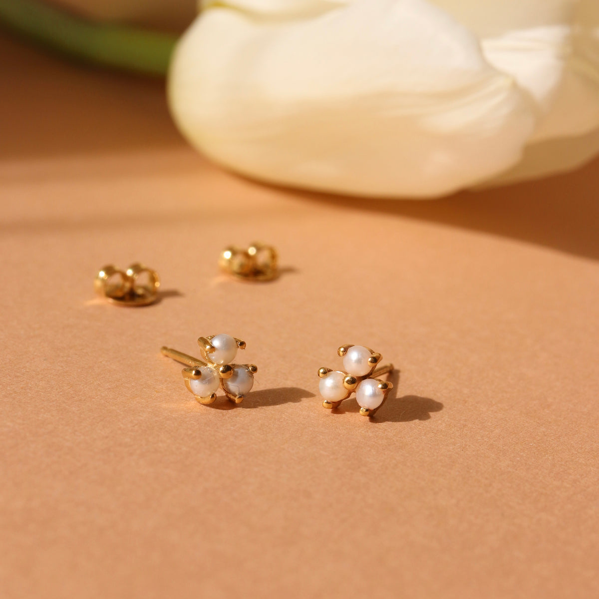 Tiny Love Trio Studs - Pearl