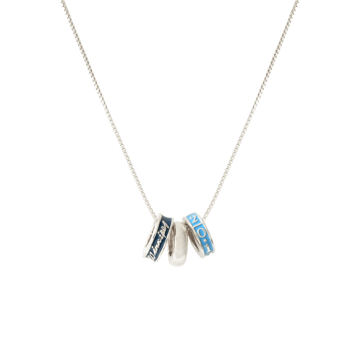 I Love My Winnipeg Jets Ring Charm Necklace