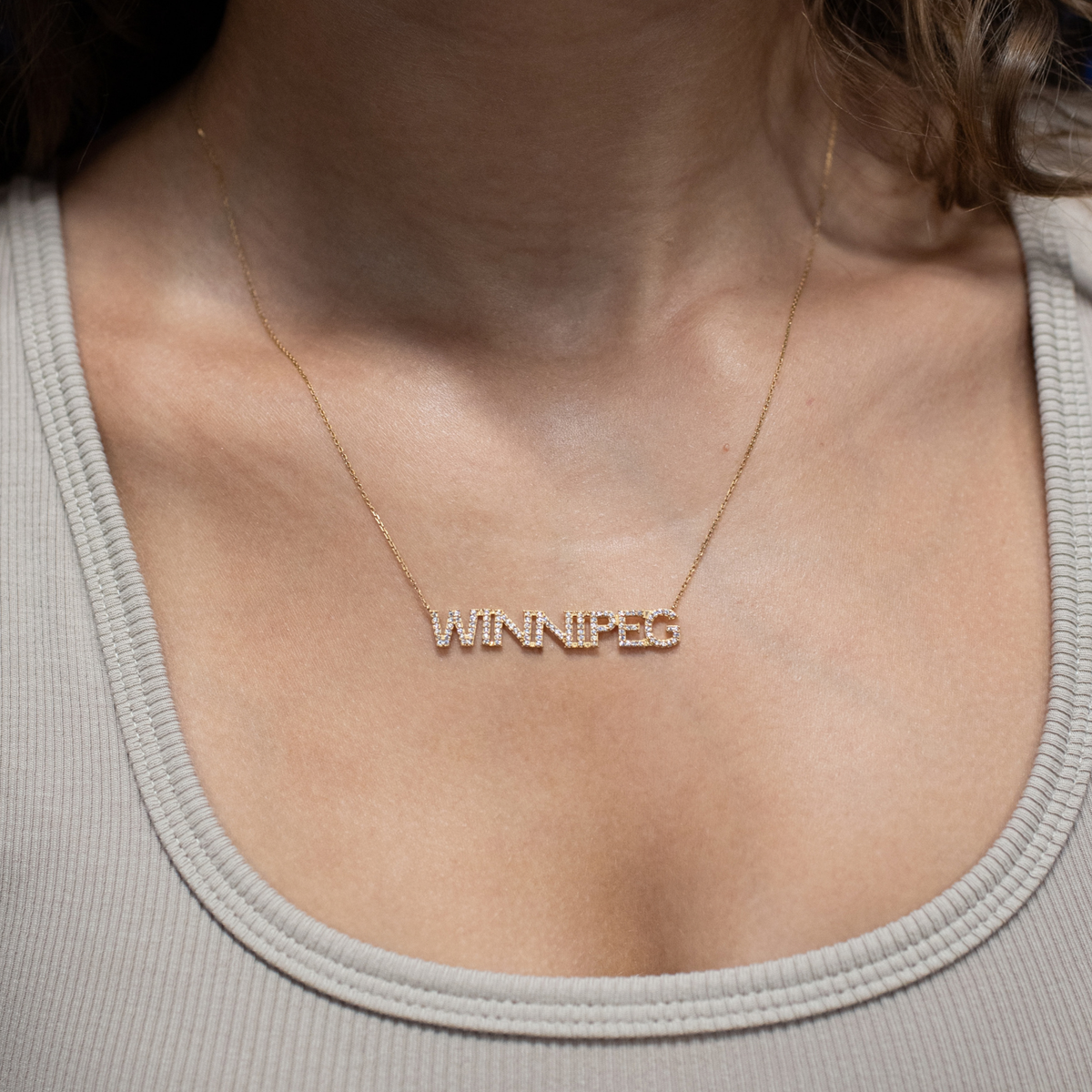Winnipeg Jets Pave Necklace