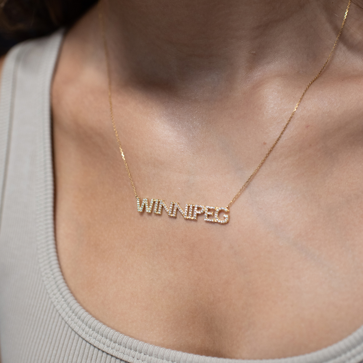 Winnipeg Jets Pave Necklace