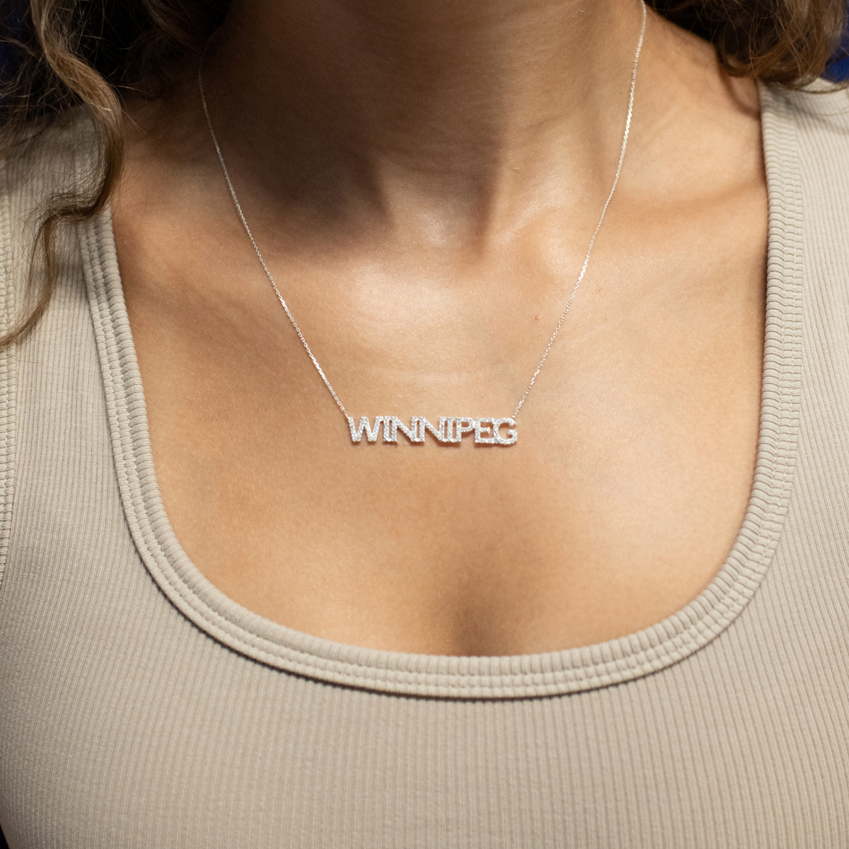 Winnipeg Jets Pave Necklace