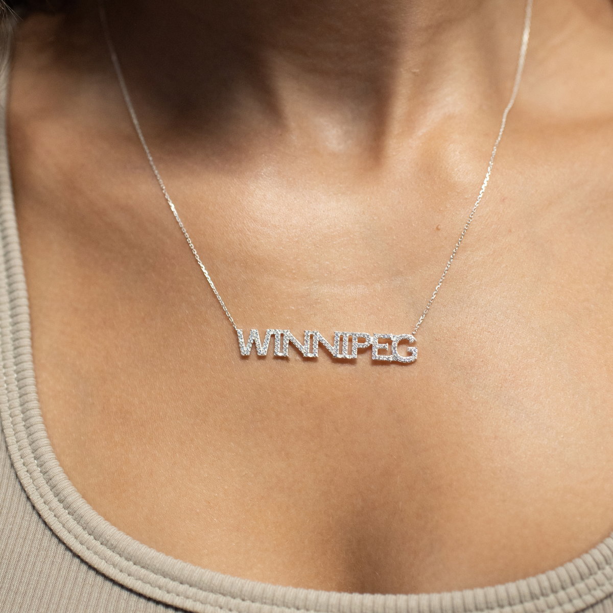 Winnipeg Jets Pave Necklace