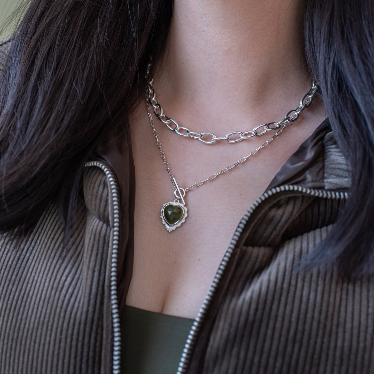 Believe Stellar Sweetheart Toggle Necklace - Juniper Vasonite - SO PRETTY CARA COTTER