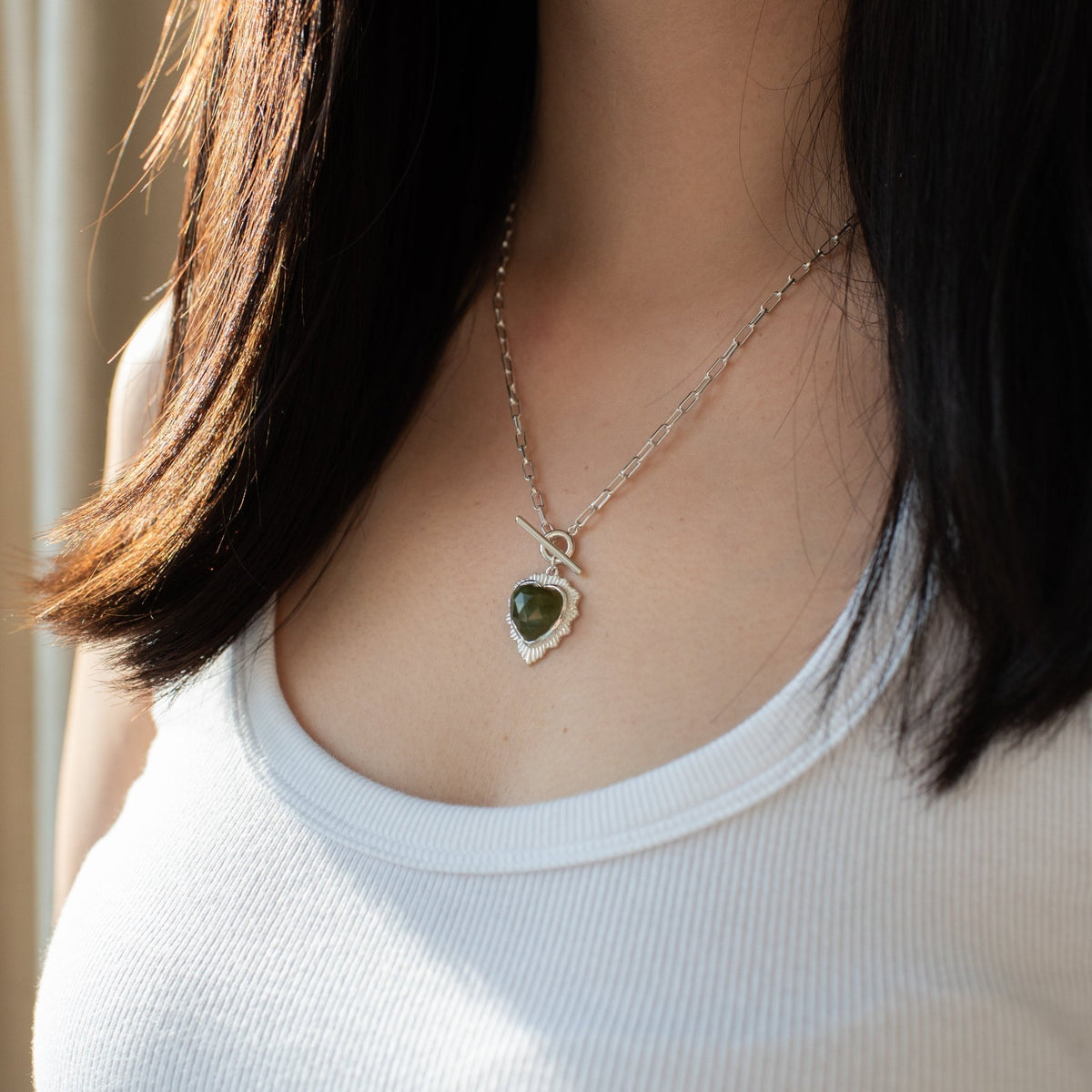 Believe Stellar Sweetheart Toggle Necklace - Juniper Vasonite - SO PRETTY CARA COTTER