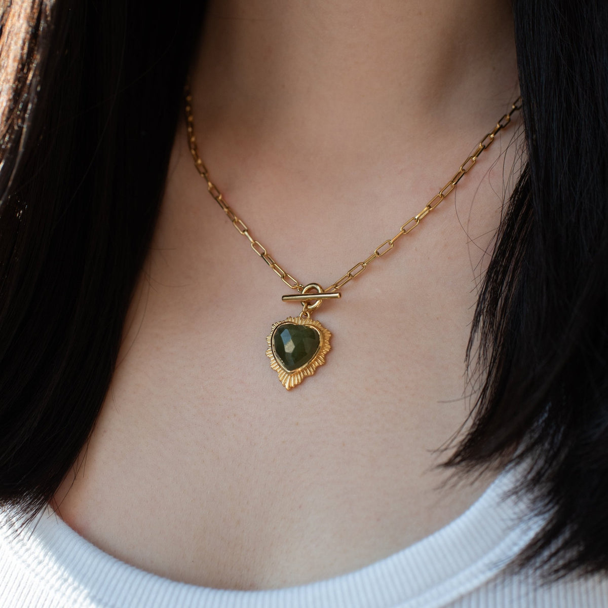 Believe Stellar Sweetheart Toggle Necklace - Juniper Vasonite - SO PRETTY CARA COTTER