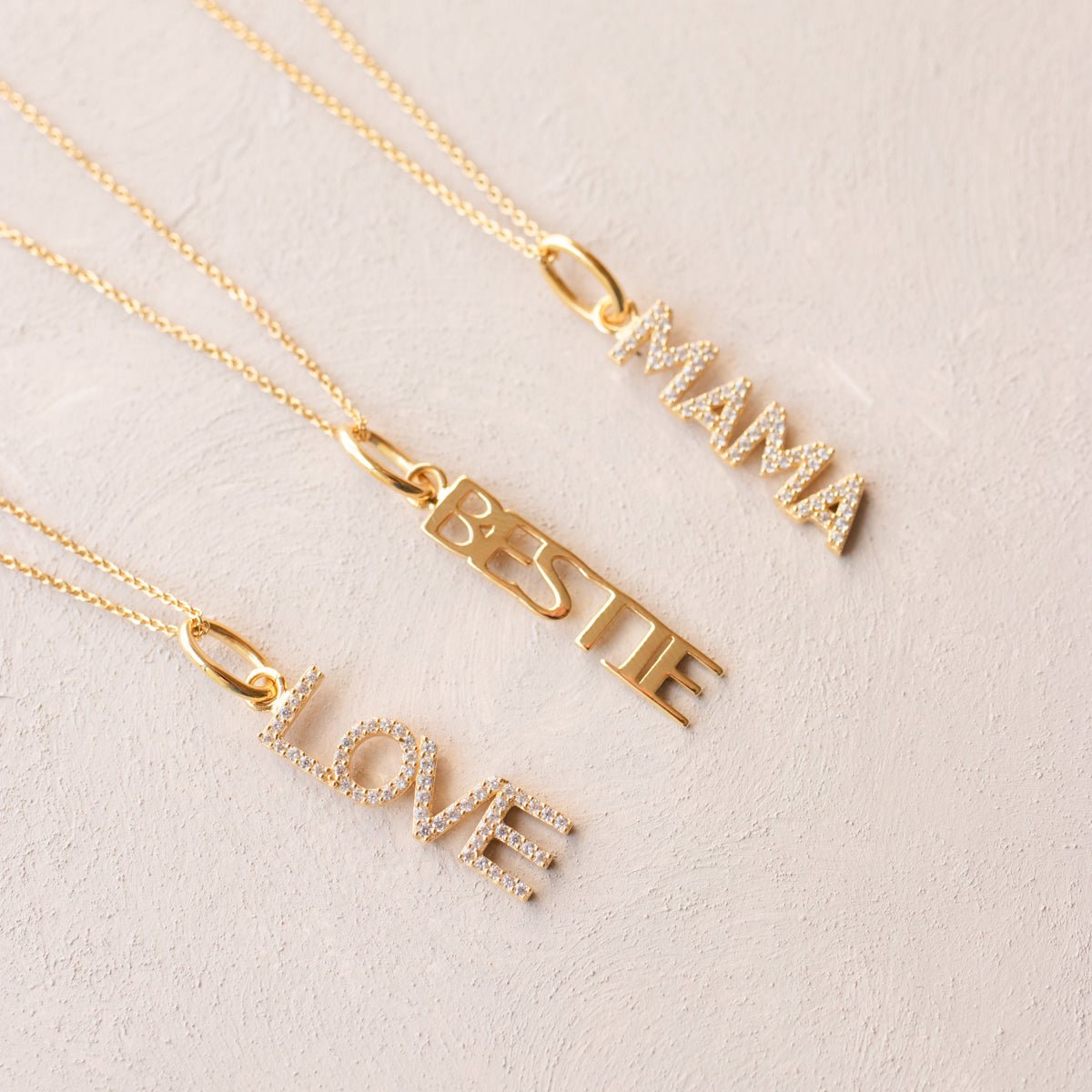 BESTIE FEARLESS NAMESAKE NECKLACE - GOLD - SO PRETTY CARA COTTER