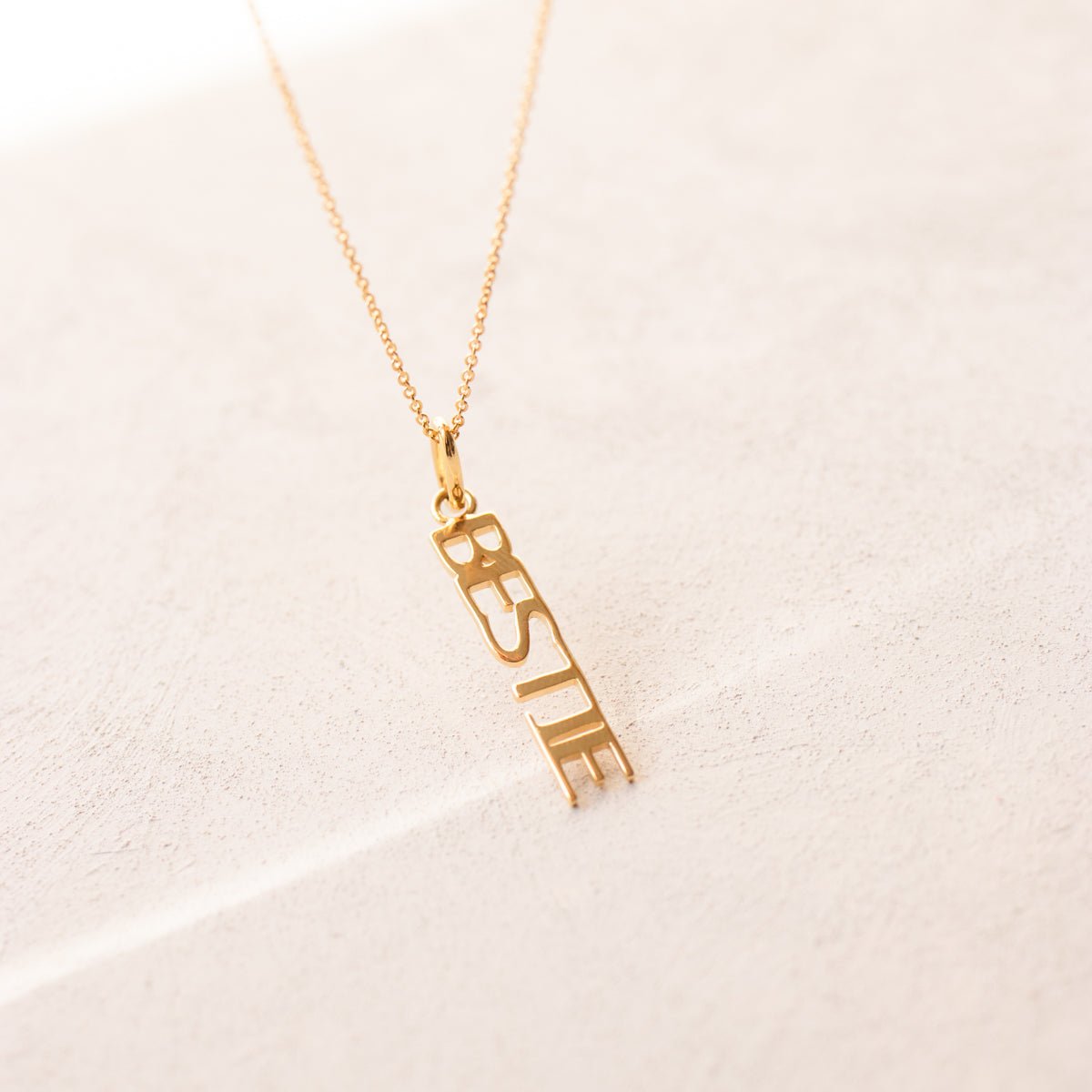 BESTIE FEARLESS NAMESAKE NECKLACE - GOLD - SO PRETTY CARA COTTER