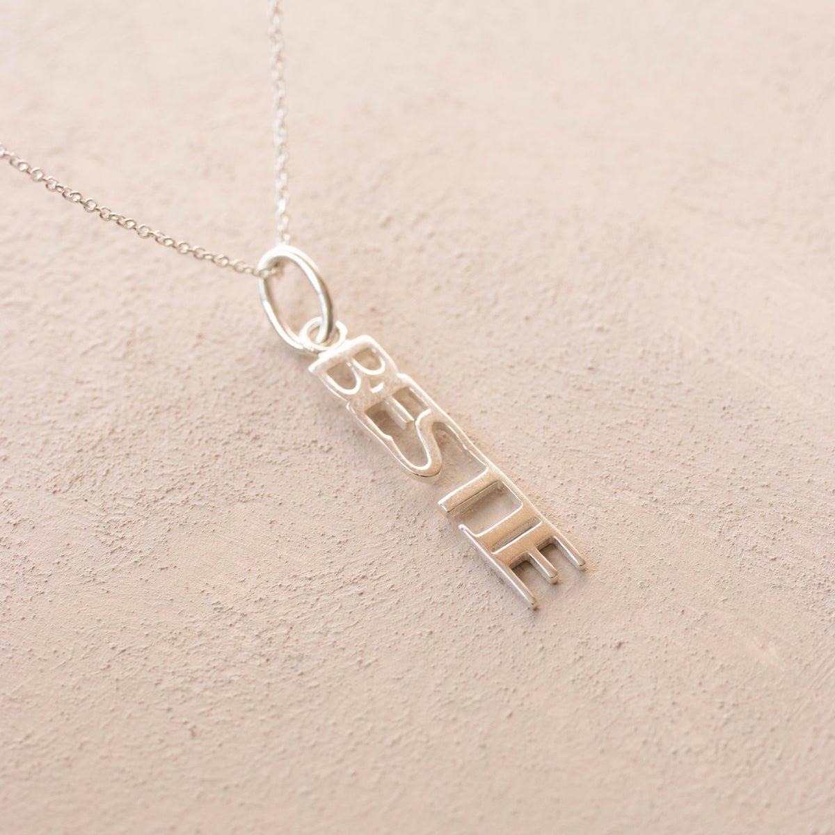 BESTIE FEARLESS NAMESAKE NECKLACE - SILVER - SO PRETTY CARA COTTER