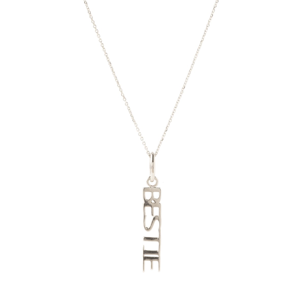 BESTIE FEARLESS NAMESAKE NECKLACE - SILVER - SO PRETTY CARA COTTER