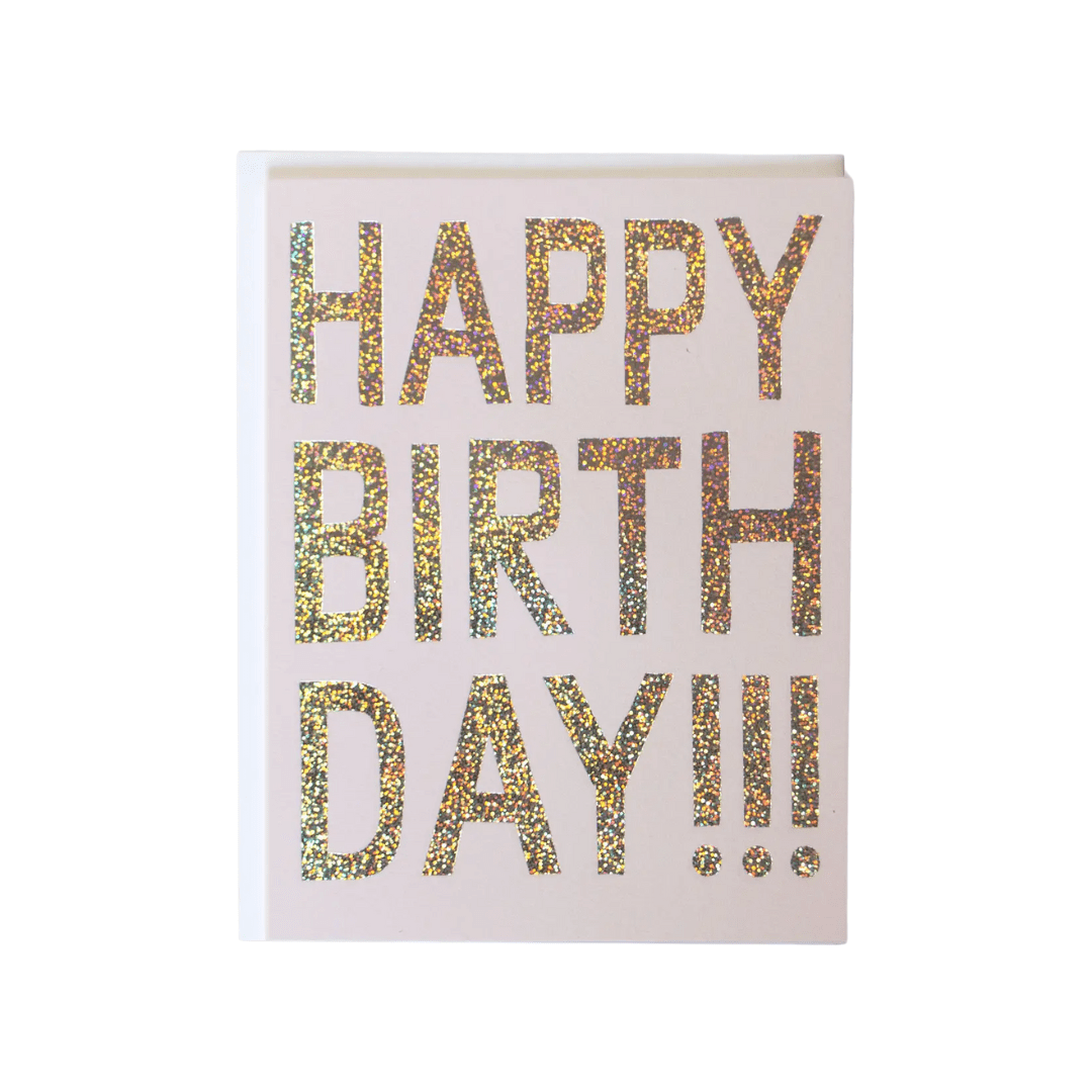 BIRTHDAY GLITTER HOLOGRAM FOIL GREETING CARD - SO PRETTY CARA COTTER