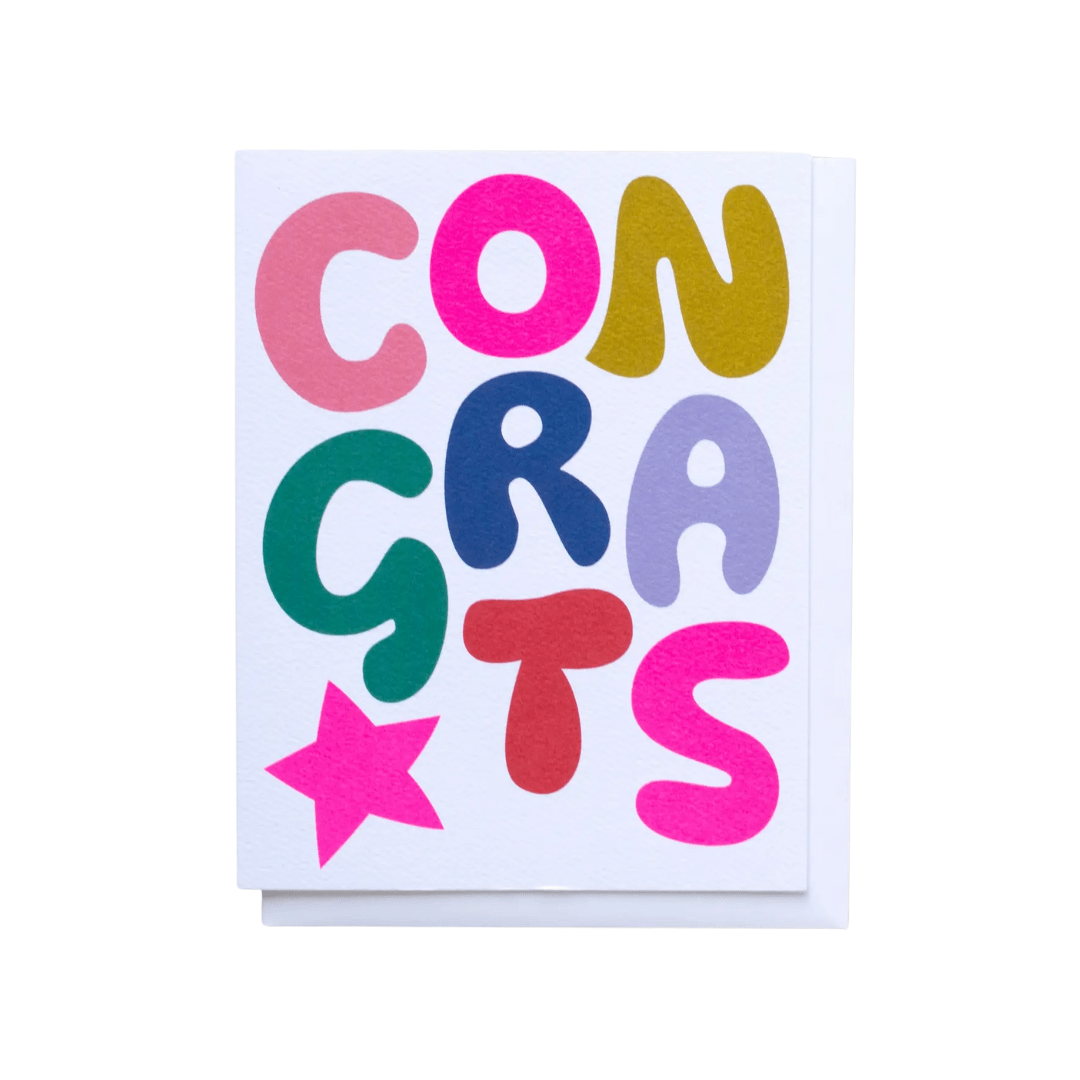 CONGRATS BUBBLE GREETING CARD - SO PRETTY CARA COTTER